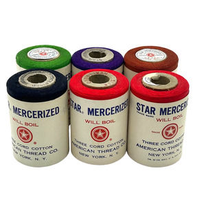 Vintage Star 3 Cord Mercerized Cotton Thread  6 Spools1200 Yards Per Spool NOS